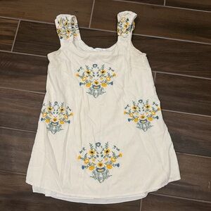 Floral Embroidered Mini Dress